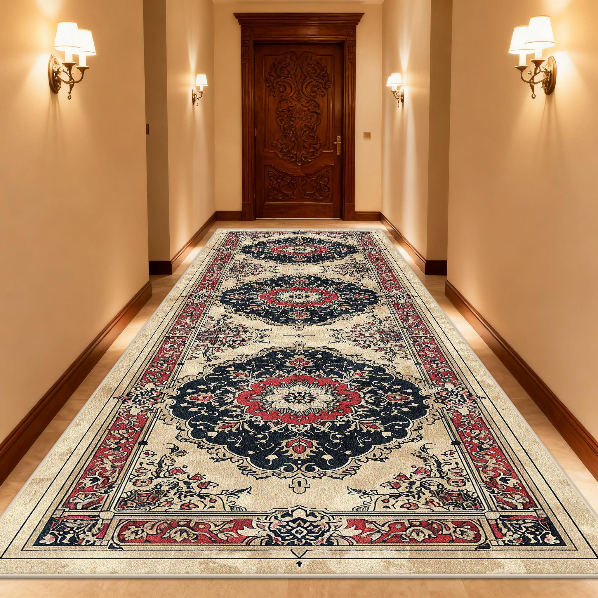 

Corridor Runner European American Carpets for Hallway Living Room Decoration Home Aisle Floor Mats Luxury Entryway Area Long Rug 60x200cm