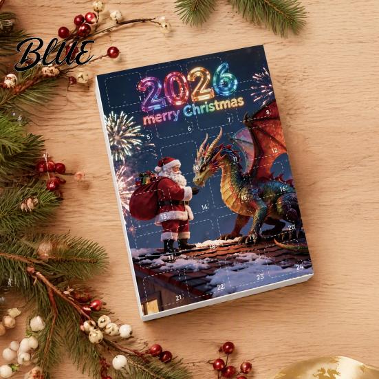 Unique Holiday Presents with Christmas Acrylic 2D Calendar 24Pcs Dragon Advent Ornament Set Tree Hanging