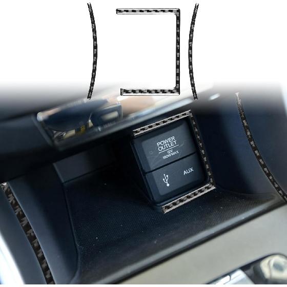 Carbon Fiber Decorative Stickers Car Central Control CD Radio Buttons Konb Media Panel Frame Car Interior Compatible with Honda Accord 2013 2014 2015