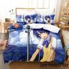 Ny Kawaii Väntar på sommaren Sängklädesset Tecknad Anime tredelat set Vuxen Barn Sovrum Påslakanset enkelsäng sängklädesset