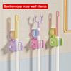 3pcs Dopamine Mop Wall Clamp,Suction Cup,Bathroom Door,Non Perforated Broom Hanging Rack,Hanging Support Reset Shelf, Hook