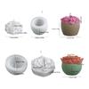 Flower Silicone Mold For Handmade Candle Cup Storage Jar Crafting Projects Flexible Reusable Succulent Planter Mould