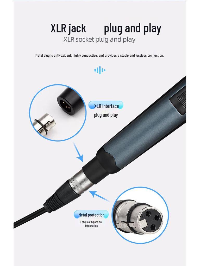 High-Quality Dynamic Wired Microphone for Professional Stage and Outdoor Live Performances
