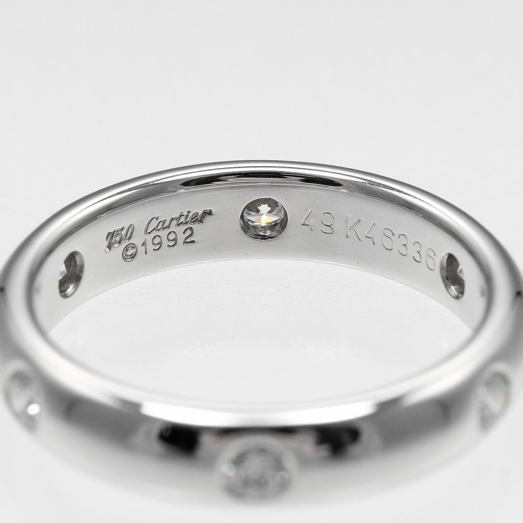 CARTIER Stella Ring K18 white gold/diamond #4.7(US Size) 4.62g Women Used
