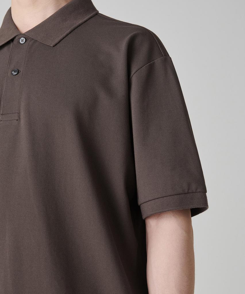 MUSINSA STANDARD [Cooltandard] Relaxed Fit Pique Polo Shirt [Dusty Brown]