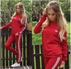 Outdooor Casual Dres Bluzy Sweter z polaru + Elastyczne spodnie sportowe Damskie sportowe kombinezony do joggingu z okrągłym dekoltem