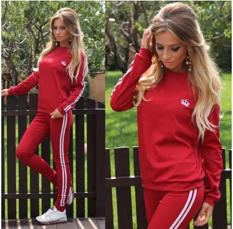 Outdooor Casual Dres Bluzy Sweter z polaru + Elastyczne spodnie sportowe Damskie sportowe kombinezony do joggingu z okrągłym dekoltem