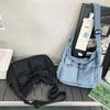 Denim Messenger Bag Women's Large Capacity Shoulder Bag Student Class Bag