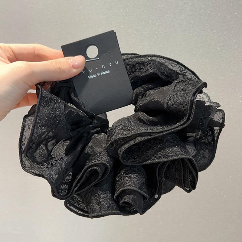 2025 Fashion Summer New Style Women Silk Satin Scrunchies Korean Ladies Girls Elastics Hair Band Ponytail Hold Hair Accessories
