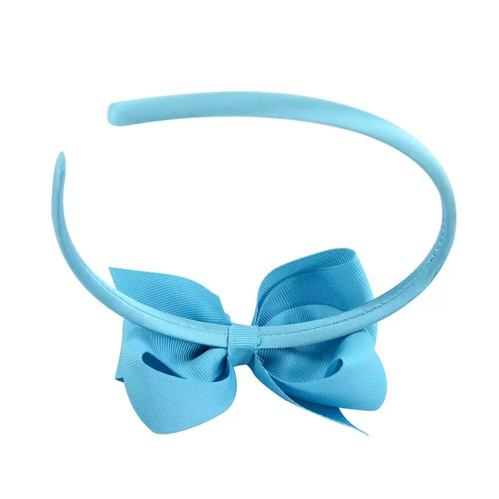 4-Inch European & American Children's Ribbed Bow Headband - Sweet Girl Hair Accessory