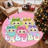Labubu Pattern Round Rug, Indoor/Outdoor Mat, for Picnic, Gameroom, Bedroom, Office, Living Room, Home Decor Carpet, Birthday Gift