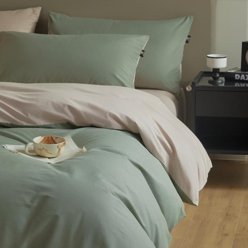 A-Class 100S Long-Staple Cotton Sateen Brushed Solid Bedding Set Duvet Cover Set Luxurious Milled Softness, Smooth