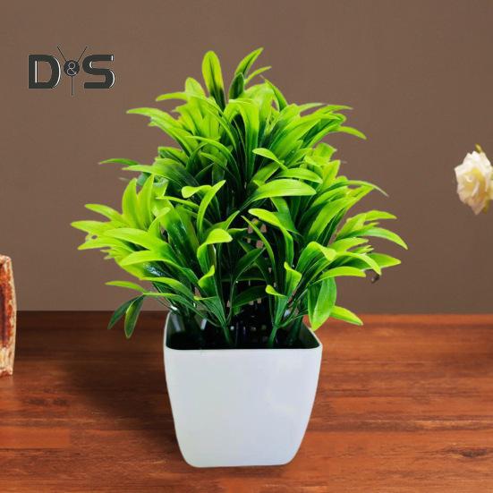 Artificial Potted Green Plants Home Office Table Centerpiece Wedding Party Plastic Faux Greenery Bonsai Indoor Outdoor Desktop Decoration
