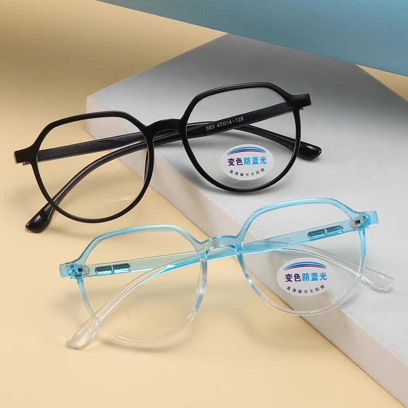 Children Polygon Anti-blue Light Eyeglasses Ultra Light Frame Computer Glasses Protection Portable Eyewear Goggles Spectacle