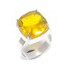 Natürlicher Citrin Edelstein Handgefertigter 925 Sterling Silber Schmuck Ringgröße 9 ETC-13418