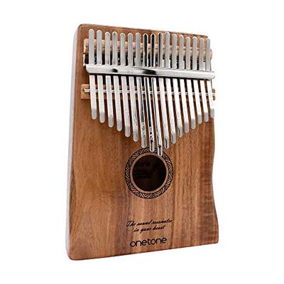 ONETONE One-Tone Kalimba (Thumb Piano) 17-Key Beginner Set, Koa Wood, OTKL-03/KOA (Includes Case, Cloth, Finger Sleeves, Key Stickers, Adjustment Hamm