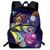 Kinder Cartoon Rucksack Schule Leicht Ergonomisch Doppelgurt Tasche Mit Aufdruck Oxford Stoff Stufe 1-2 Schüler