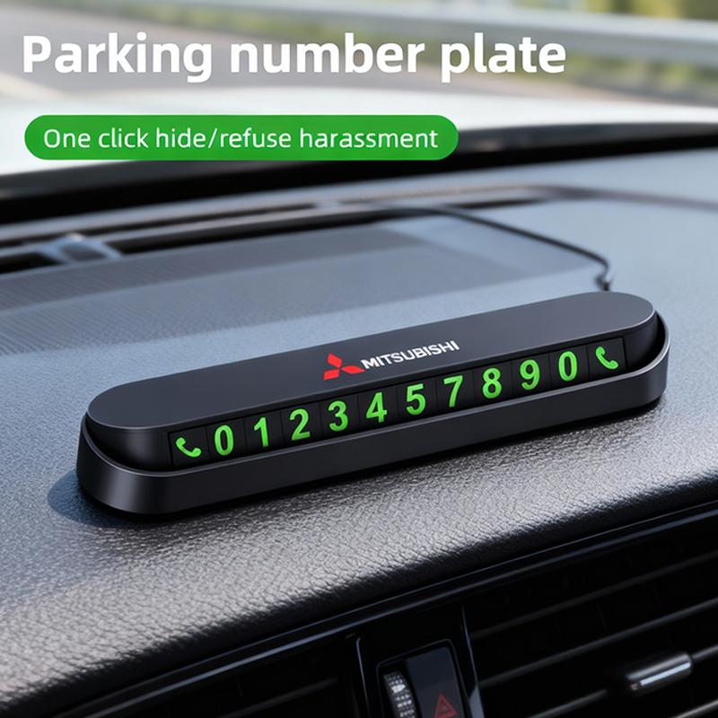 1Pcs Car Temporary Parking Card Phone Number Card Accessories For Mitsubishi Lancer Mirage ASX Pajero Ralliart Outlander Jinxuan