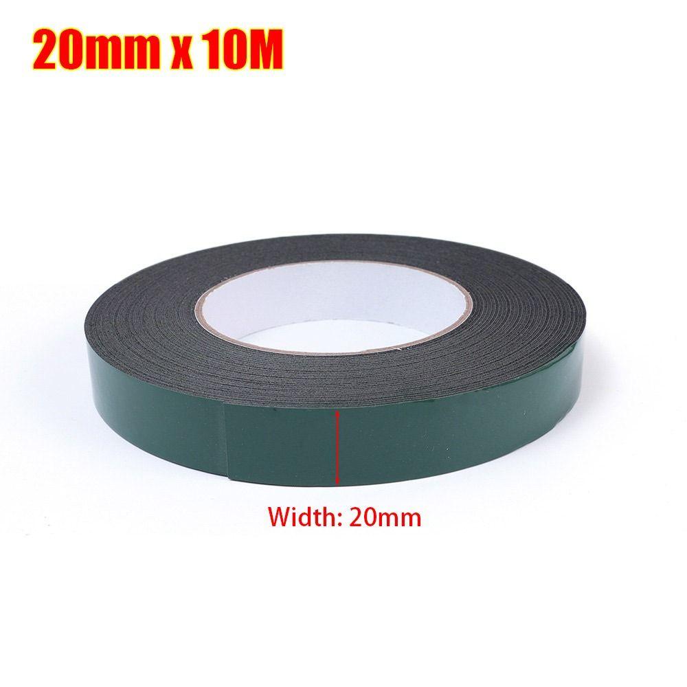 10M/Roll Strong Self Adhesive PE Foam Tape Green Film Black Fixed Pasted Tapes Double Sided Tape