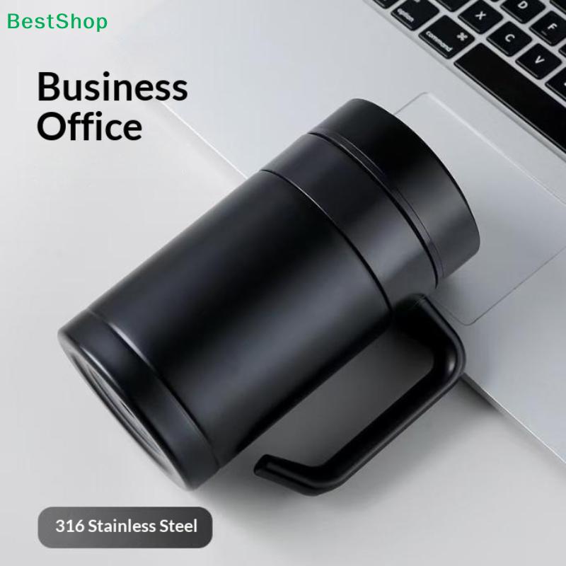 Insulated Stainless Steel Travel Mug with Handle | Double-Wall Thermal Cup for Office & Home