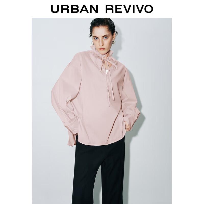 UR Women s Ruffle-Neck Tie-Front Blouse S