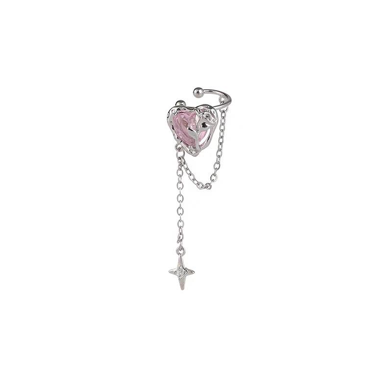 Korean Style Tassel Butterfly Ear Cuff: Exquisite No-Piercing Clip-On Earrings for Women