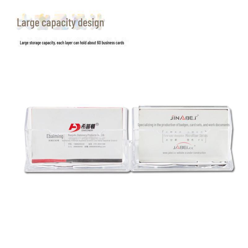 Transparent Multi-Layer Plastic Business Card Display & Storage Box