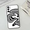 Abstract Wavy Line Art Design   Phone Case Black Silicone Soft For Samsung S25,S24,S21,S22,S23,S30,Ultra,S20,Plus,Fe,Lite