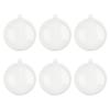 Set Of 6 Transparent Plastic Fillable Baubles Christmas Tree Hanging Ornaments Festival Home and Event Decoration