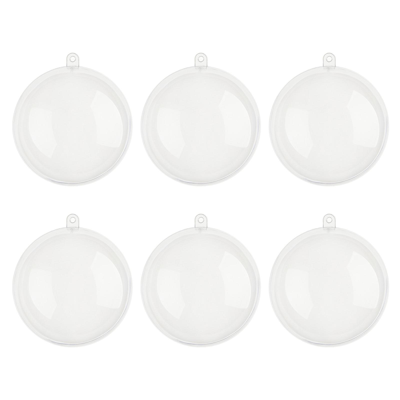 

Набор из 6 прозрачных пластиковых заполняемых шаров, подвески на елку, фестивальное украшение для дома и мероприятий A