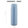 (LOCK&LOCK) Simple Spring Lid Insulated Mug for Men And Women, Stylish Thermos for S, Hot And Cold Water Bottle, Portable Cup, 480ML Blue