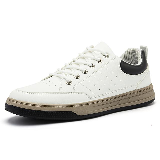 

Летние кроссовки Новые мужские повседневные туфли Мужские модные дышащие прогулочные туфли на плоской подошве Мужская обувь Кроссовки на шнуровке с мягкой подошвой Размер 39-44 42 белый