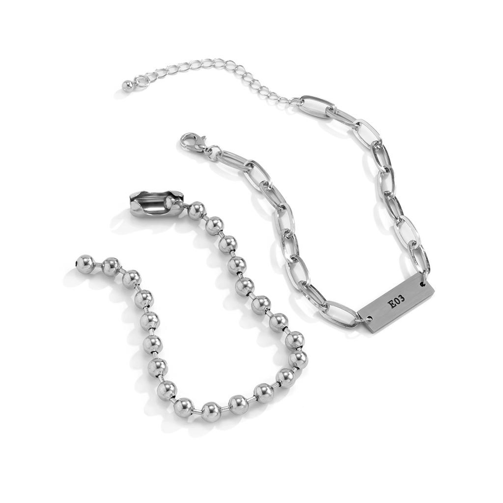 Men's Hip-Hop Style Bracelet Set Korean Version Ins Style National Trend Chinese Style Design Bracelet Fashion