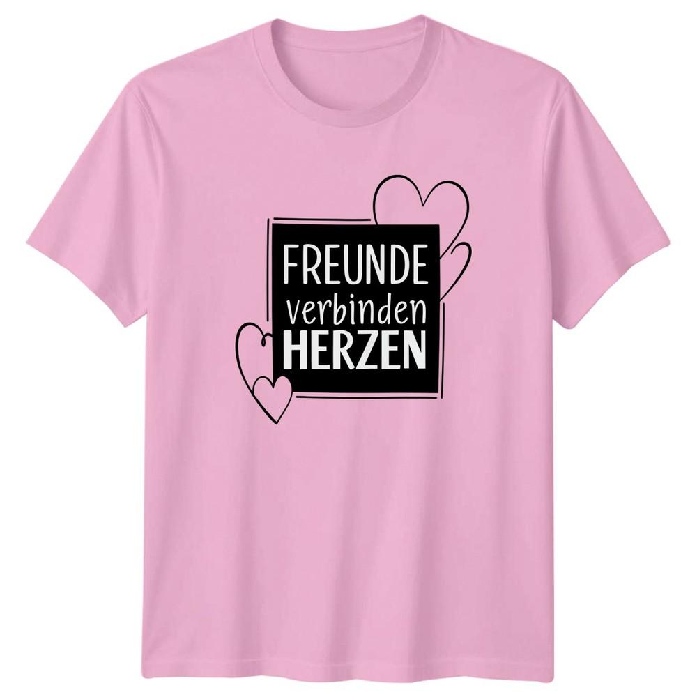 Freunde Verbinden Herzen TShirt GerUnisex Quote Friendship Gift For Him And Her