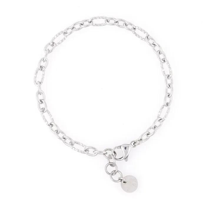 3x1 Binding Round Ring Surgical Steel Chain Bracelet (C2501AC1250_SV)