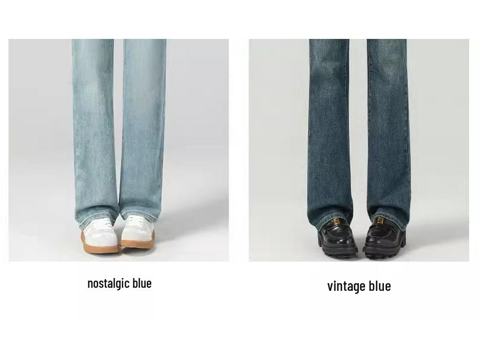 Women's 2025 New Spring/Autumn Slimming High Waist Straight-Leg Jeans - Light Color, Petite Fit with Wide and Narrow Leg Options
