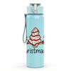 1PC Small Christmas Tree Group Print 750ml Color Plastic Sports Water Bottle Leakproof Flip Straw Lid Suitable for Sports Office Home Use