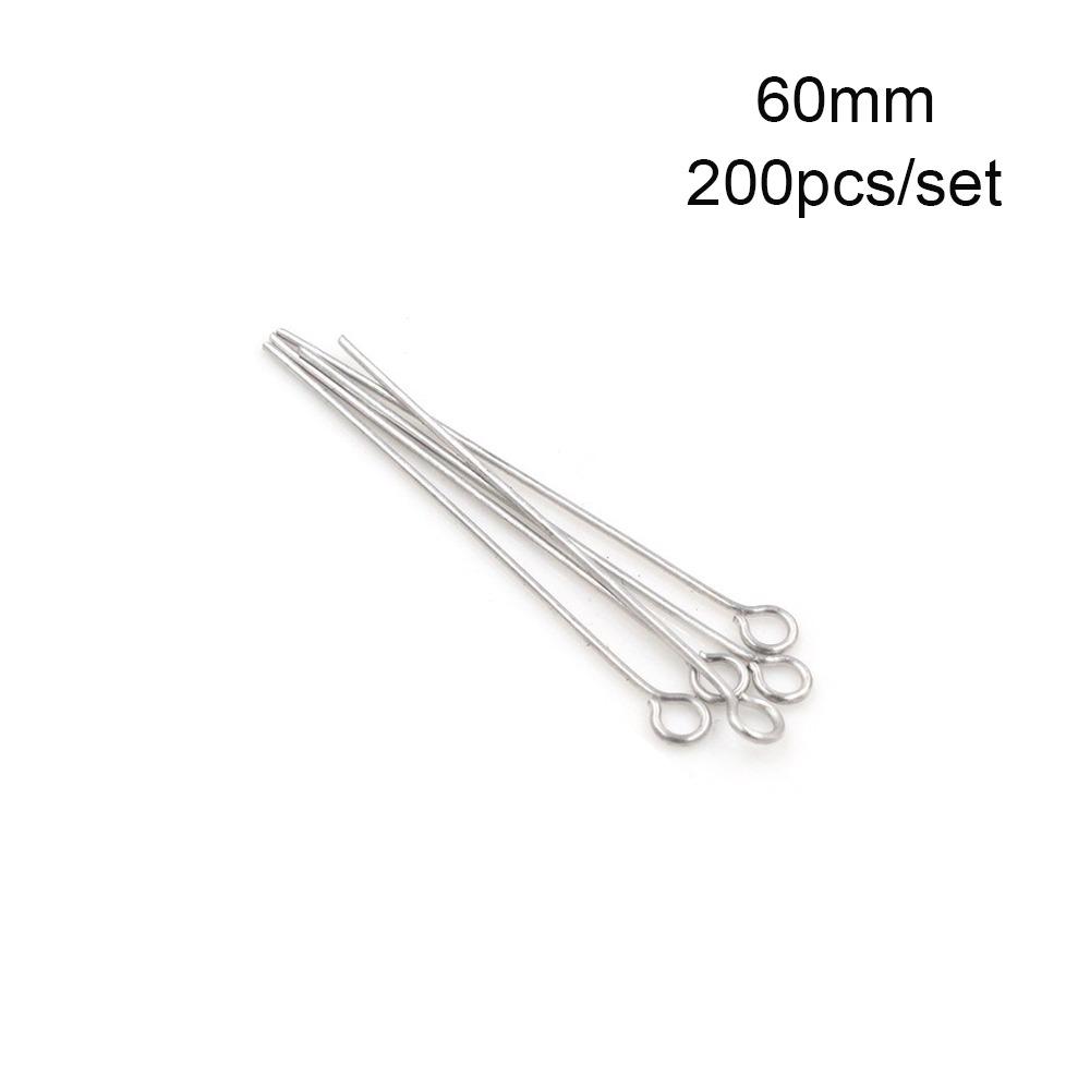 200Pcs/set Useful Metal Eye Pins Mini 35-70mm Beading Needles DIY Craft Head Pins Bracelet Jewelry Making