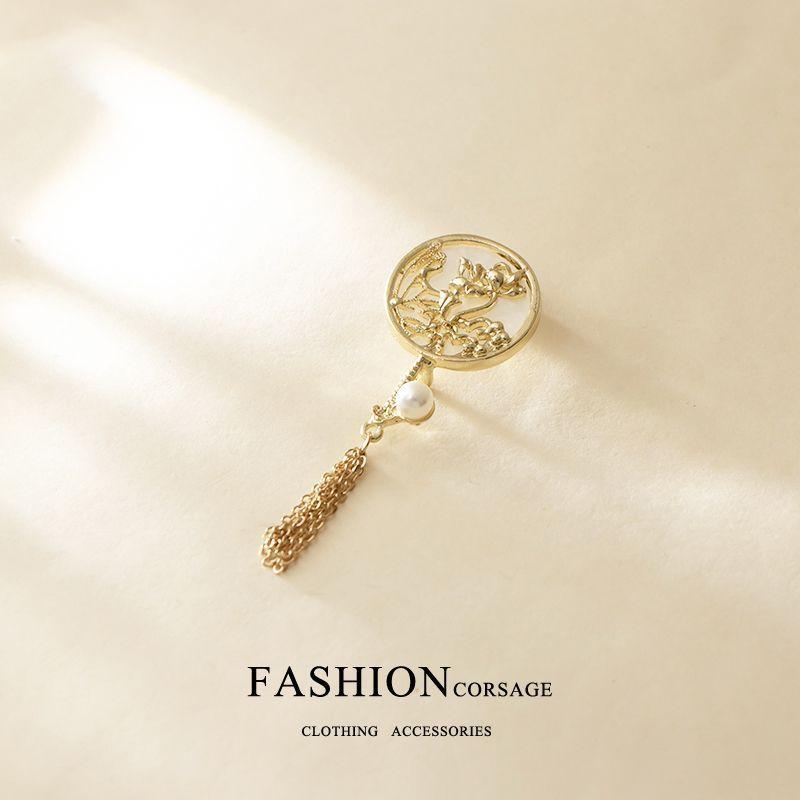 

Орхидея антикварная брошь высокого класса женские китайские веера бахрома костюм булавка ципао планка корсаж