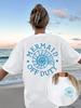 Mermaid Off Duty Graphic T Shirt Unisex Funny Beach Vacation Print Tee Summer Casual Retro Aesthetic Harajuku Style Fashion Top