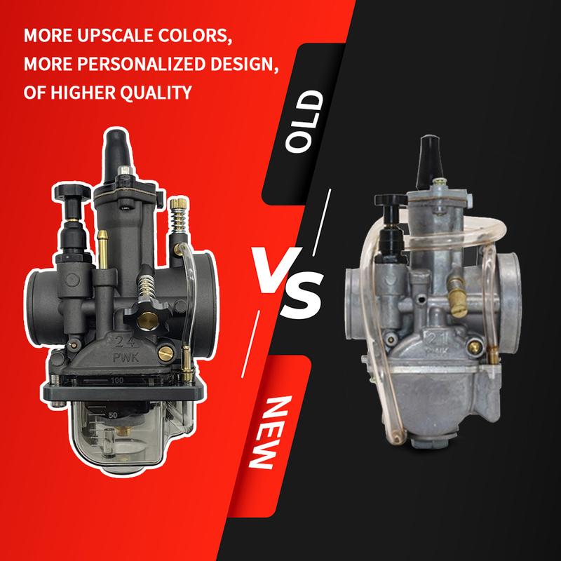 Motocross Modified Parts For Mikuni Carburetor PWK 21 24 26 28 30 32 34mm Motorcycle Flat Curtain Carb Moped Dirt Pit Bike