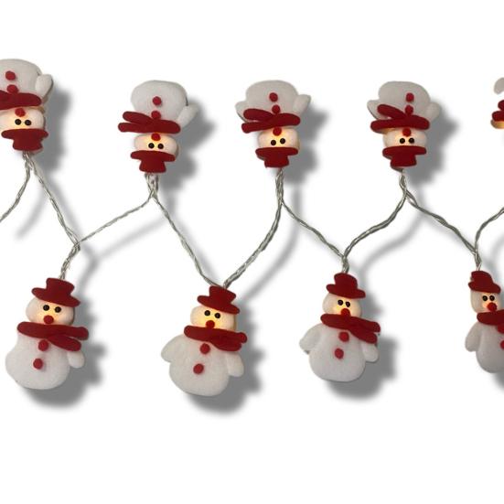 Schneemann Girlande Lichterkette Batteriebetrieben LED Weihnachtsbeleuchtung Weihnachtsdeko für Innen Außen Baum
