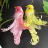 6PCS Colorful Simulation Birds Statue Artificial Foam Feathers Birds  For Wedding Christmas Home