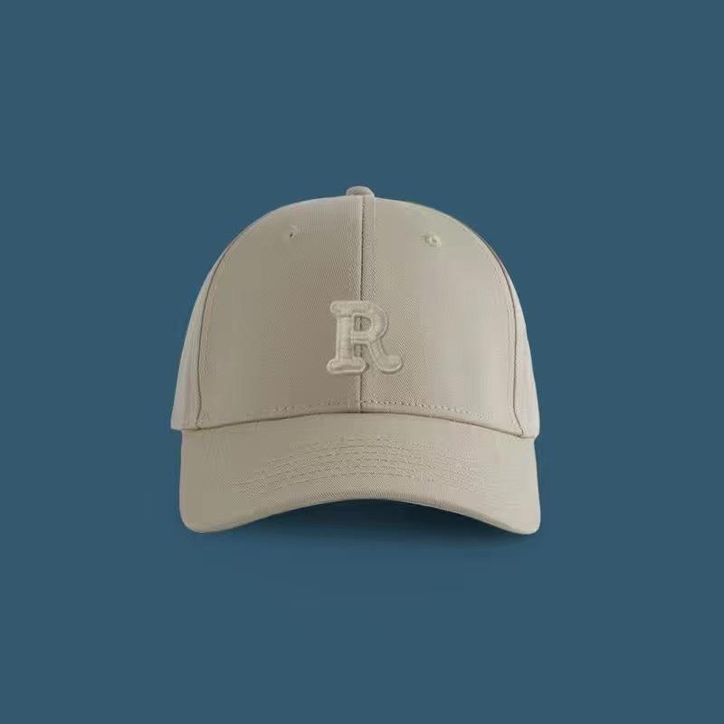 Cotton breathable new cap children's R letter summer sunshade sun protection outdoor sports baseball cap men's versatile
