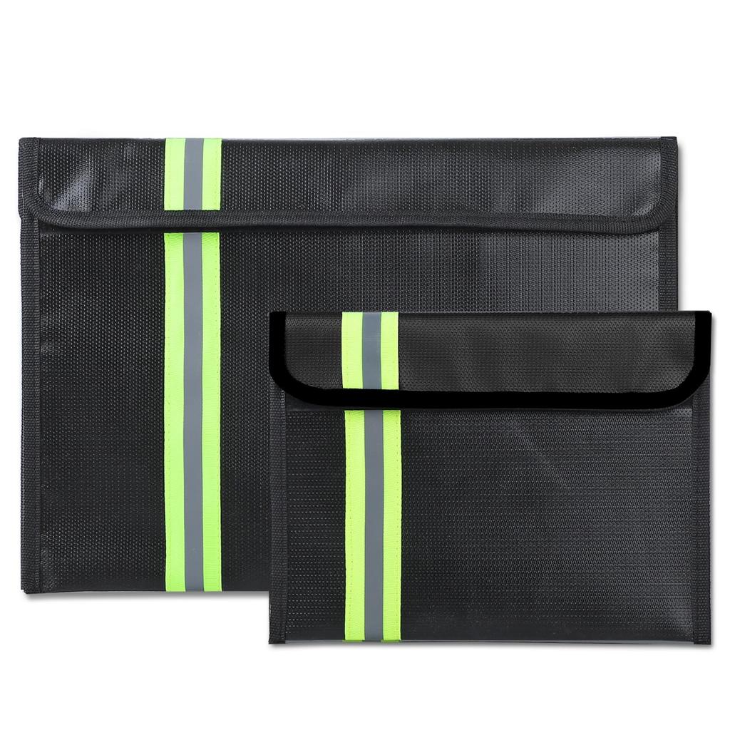 Fireproof Collection Zippered with Reflective Disaster Preparedness Storage Document Storage Valuables for Home and Office Use ELECTRO-WEIDEWORLD Bag,