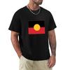 T-shirt Casual Moda Manica Corta in Cotone Bandiera Aborigena Australiana 6