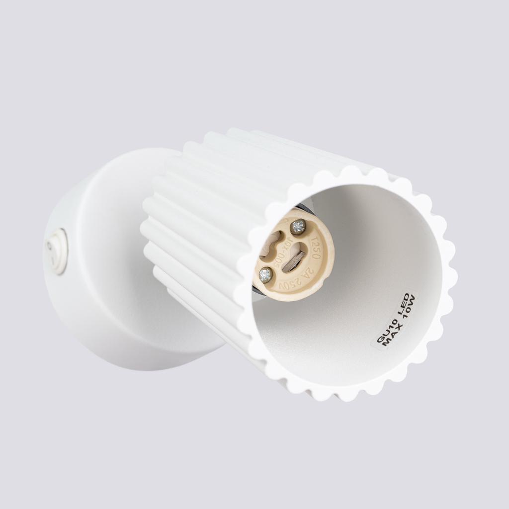 White carbon wall lamp with switch