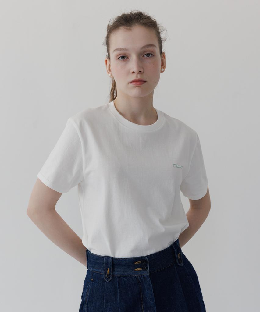 TTUDEMENT Floral Motif T-Shirt Ivory