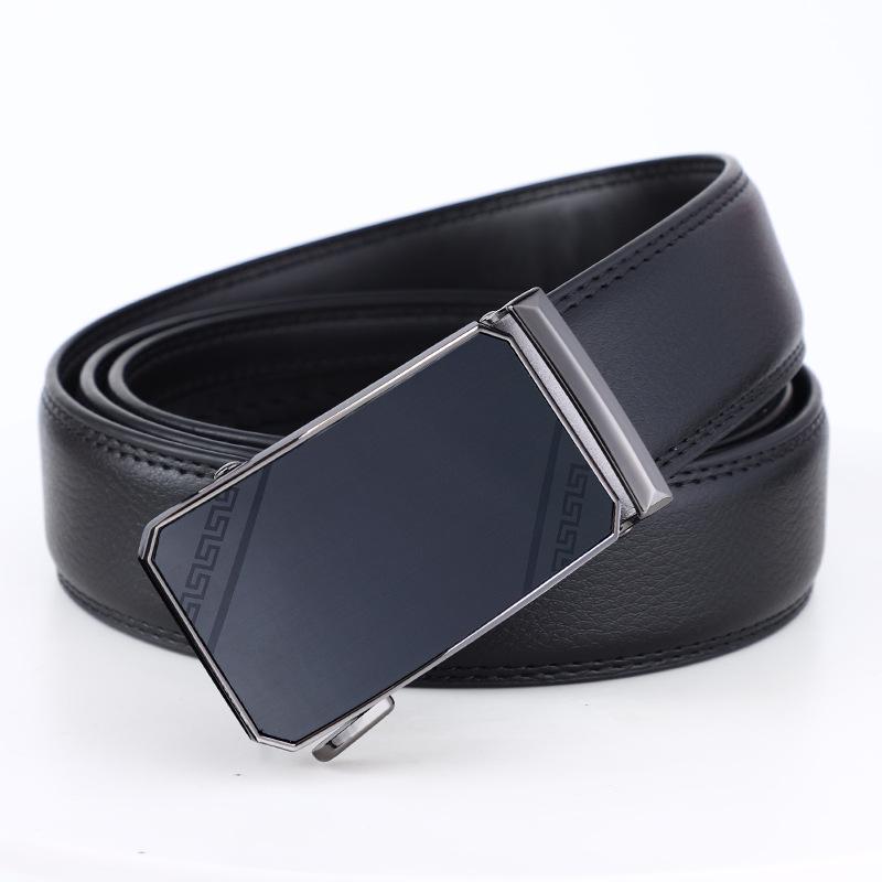 Men's Belt  Trendy Alloy Automatic Buckle Leather Pants Belt  Business Casual Young and Middle Aged Belt  Men