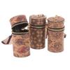 Vintage Style Cylinder Coin Purse with Zipper and Keychain for Efficient Storage